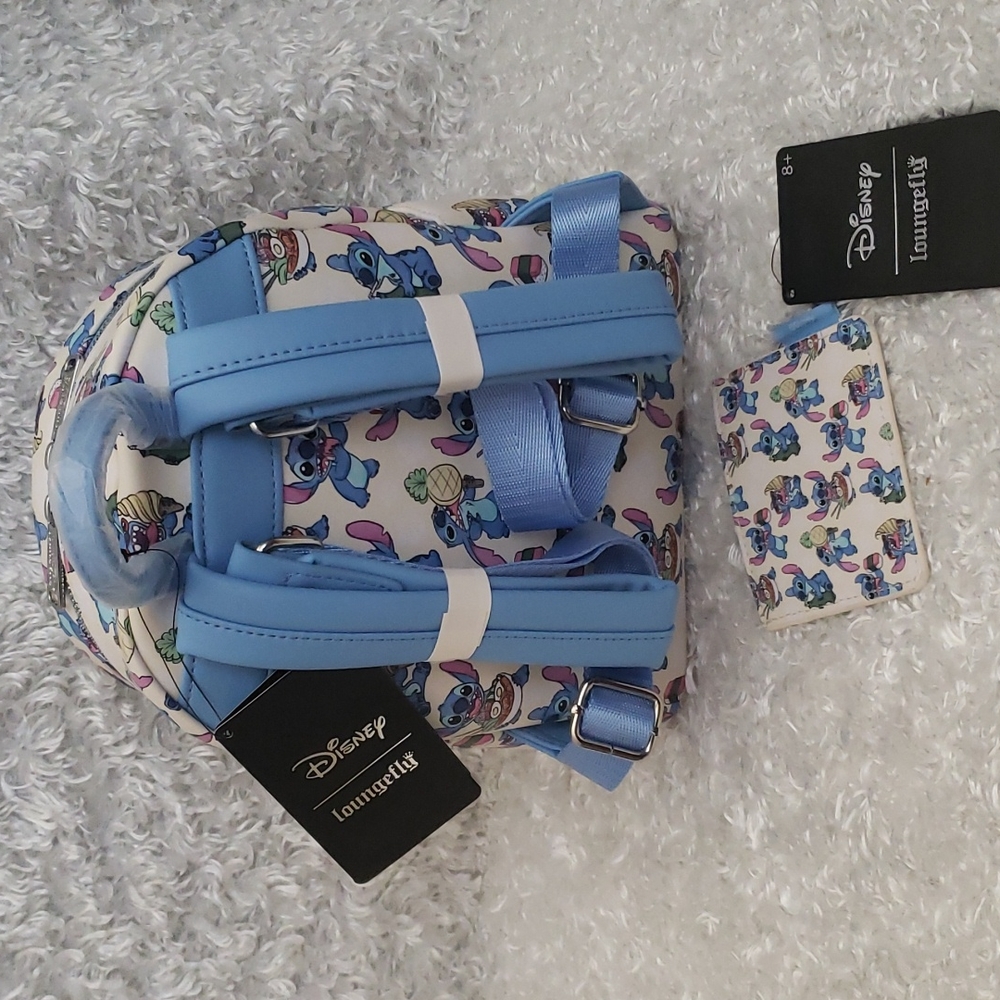 NWT Loungefly Lilo and Stitch Foodie mini backpack and cardholder - Picture 2 of 16